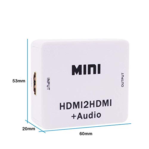 Gowoops 1080P Mini HDMI2HDMI Audio HD Converter HDMI to HDMI Audio Extractor Adapter switcher Video Audio Converter Adapter for PC Laptop HDTV Projector - Thumbnail 4