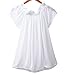 Women's Off Shoulder Boho Loose Casual Blouses Crop Tops (US 10, White)