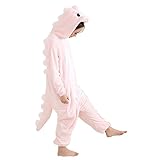 Afoxsos Women's Pink Dinosaur Onesie Adult Pajamas Cosplay Costume