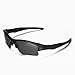 Walleva Black - Non Polarized Replacement Lenses For Oakley Flak Jacket XLJ Sunglasses
