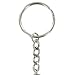 United States Marine Corps Antique Pewter Finish Keychain with Split-ring and Chain