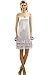 [Shop Lev] Women's Satin Full Slip with Sheer Ruffles