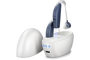 RAGKAY Hearing Aids Rechargeable (Pair), Hearing Amplifier for Seniors & Adults, OTC Behind-The-Ear BTE Hearing Aid, Digital PSAP Personal Sound Amplification, Volume Control & Noise Cancellation (Blue)
