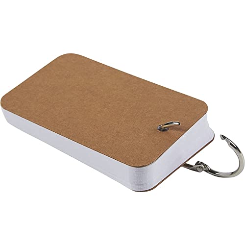 8 Pack Blank Flash Cards with Rings for Study Materials, Note Cards
