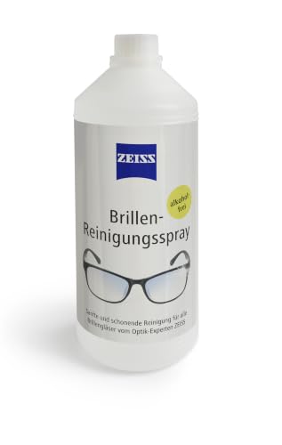ZEISS Brillen‑Reinigungsspray 1000 ml (Nachfüllflasche) – alkoholfrei, schonend & gründlich, streifenfreie Reinigung für Brillengläser (auch Kunststoff) & optis