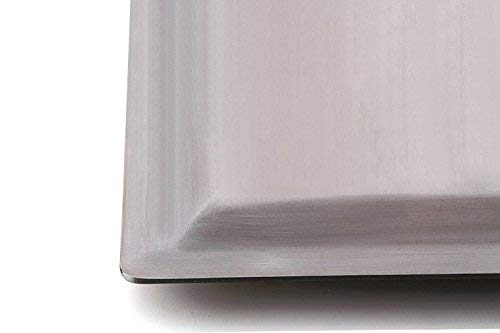 Fyeer 16" LED Rainfall Shower Head Square, Ultra-thin Luxury Bathroom Showerhead Ceiling Mounted, 3-LAYER Brushed Nickel 304 Stainless Steel, Temperature Sensor 3 Colors Chaning