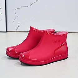 Women's Fashion Rain Boots Warm Water Proof Rubber
