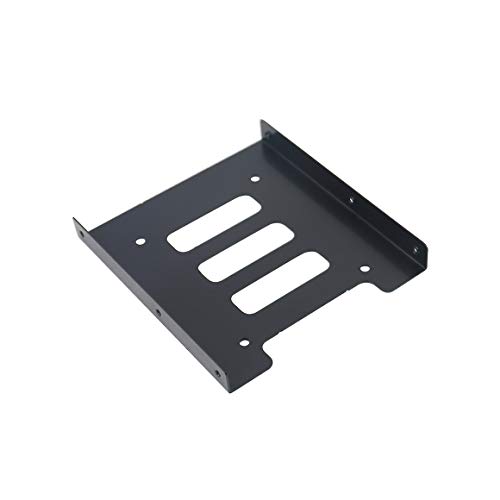 SSD Mounting Bracket, Tan QY 2 Pack 2.5" to 3.5" SSD HDD Hard Disk Drive Bays Holder Metal Mounting Bracket Adapter for PC(Bracket+Sata III Cale)