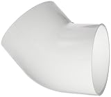 Spears 417 Series PVC Pipe Fitting, 45 Degree Elbow, Schedule 40, 4
