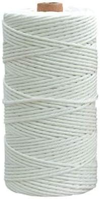 Venus valink 200m Cotton Cord, Macrame Rope String Natural Beige Twisted Cord Rope for DIY Handmade Craft Macrame String DIY Handmade Home Decorative Supply