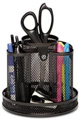 (6 Pack Value Bundle) ROL1773083 Wire Mesh Spinning Desk Sorter, Black
