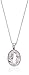 Amazon Collection Sterling Silver Rose de France Oval Pendant Necklace