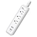ONSMART 3 AC Outlets Surge Protector 2 USB Power Strip 2.4A Max Output- 300J Surge Protection- 3 Ft ETL Power Cord- White primary