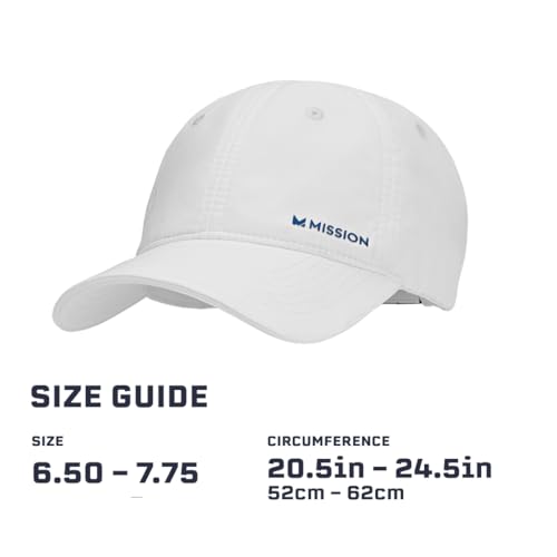 MISSION Cooling Performance Hat, Unstructured Low-Profile Adjustable Fit - UPF 50 - for Running, Workouts & Outdoors