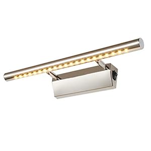 Slaapkamer 5W LED spiegel voorlicht – badkamerlamp met schakelaar waterdichte make-up verlichting roestvrij staal…