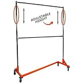 Only Hangers Industrial Strength Z Rack with Add-On Hangrail and Built-in Height Extensions - Available in Black, Orange, and White (ORANGE)
