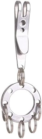 2pcs Pocket Suspension Clip with Hat Buckle Set EDC Outdoor Quicklink Tool Keychain Organizer - Key Ring with Eight Attachment Openings - UFO