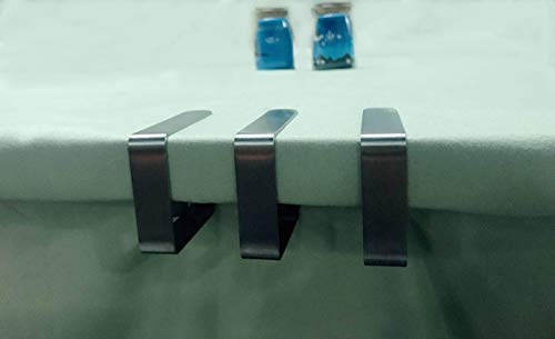 Onlyesh 10 Pezzi Clip per tovaglia Morsetto per Tovaglia Ganci fermatovaglia in Acciaio Inox