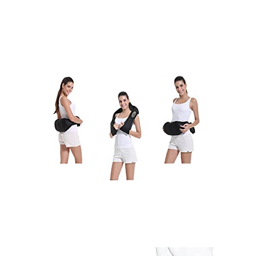 Wyness Shiatsu Deep Kneading Massage Pillow with Heat, Car/Office Chair Massager, Neck, Shoulder, Back, Waist Massager Pillow [Speed Control, Bi-Direction Control] – Black - Thumbnail 5