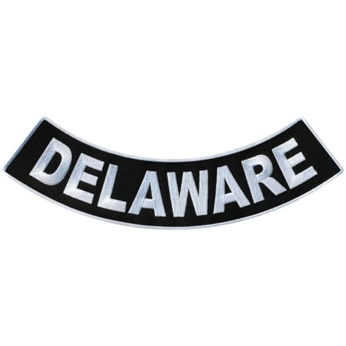 Hot Leathers Sew or Iron On Embroidered | Delaware Bottom Rocker Patch 4 Denim…