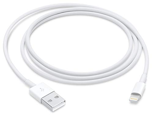 Apple Lightning Cable for iPhone X/ 8 Plus/ 7 Plus/ 6S Plus/ 6 Plus/SE/ 5S/ 5C/ 5 - White (Renewed)