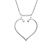 S925 Sterling Silver Jewelry Open Heart Pendant Ring Holder Necklace Wedding Engagement Anniversary Infinity Love Gift for Her, Wife, Girlfriend, Fiancee