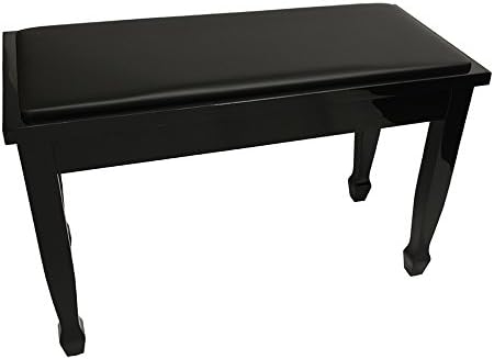Frederick Deluxe Piano Bench Ebony Satin