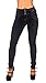 Style G536- Colombian Design, High Waist, Butt Lift, Levanta Cola, Skinny Jeans in Black Size 13