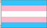 Transgender Pride Flag - Premium Double-stitched 100% Polyester w/Brass Grommets 3' x 5'