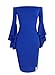 Vfemage Womens Flare Sleeve Sexy Off Shoulder Cocktail Party Bodycon Dress