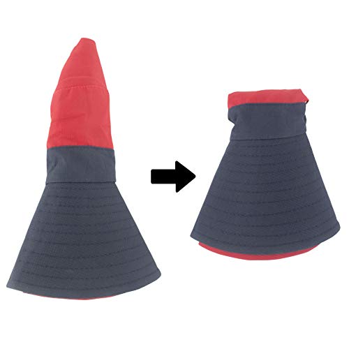 Damen Pferdeschwanz Sommer Sonne breite Krempe Hut Verstellbar Faltbare Safari Fischerhut – Bild 6