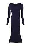 Olrain Womens Slim Fitted Crewneck Knit Sweater Dress