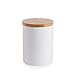 Lucky Goddness 10 fl oz Airtight Ceramic Sugar Bowl with Seal Bamboo Lid, Porcelain Sugar Container Food Storage Jar with Label for Coffee, Tea, Kitchen