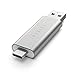 Satechi Aluminum Type-C USB 3.0 and Micro/SD Card Reader - Compatible with 2018 MacBook Air, 2018 iPad Pro, 2019/2018 MacBook Pro, iMac Pro/iMac, Microsoft Surface Go (Silver)