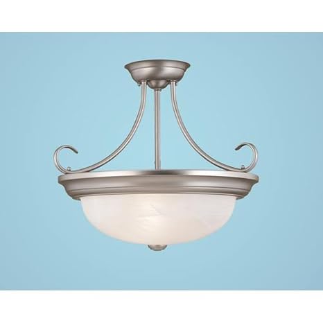 Millennium Lighting 5035 Sn 3 Light Semi Flush In White