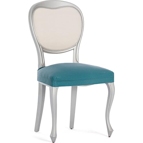 ECOMMERC3 | Pack of 2 Breathable Bi-Elastic Chair Covers – 2 Eseralda Green Chair Covers Fit Protection Against Daily Wear, Easy to Put on and Remove
