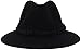 Simplicity Women's Wide Brim Wool Felt Fedora Hat with a Braided Band, Black