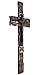 Beautiful Wall Cross with Inspirational Sayings, Realistic Wood Texture with Faux Iron Cross in Center