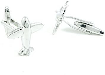 50 Pairs Cufflinks Cuff Links Fashion Mens Boys Jewelry Wedding Party Favors Gift TBG050 Shinny Silver Aircraft Airplane
