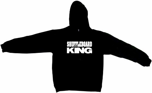 Shuffleboard King Men's Hoodie Sweat Shirt Small, Black
