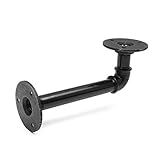 KINGSO 16x6cm Industrial Pipe Shelving Brackets Hardware Support Rustic Hanging Wall Mount Heavy Duty Farmhouse with Screw 1PC Only (6.3 x 2.5inch)