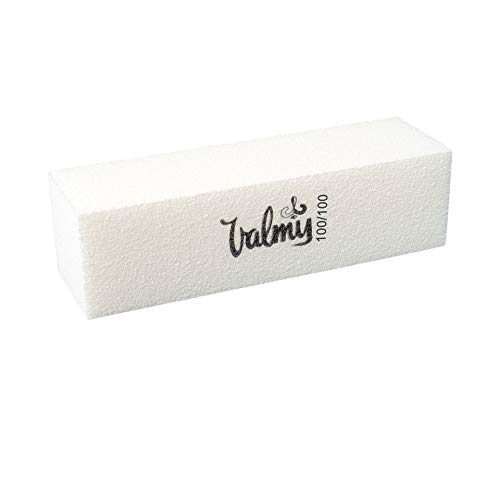 Valmy Professional Nail File - Manicure and Pedicure Tool for Natural and Acrylic Nails Care - Nail File - Nail File (100/100, Pack of 10)