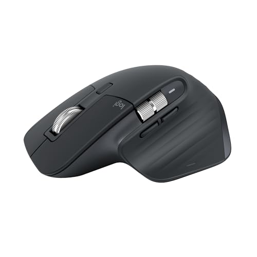 MX Master 3S 2025 – Bluetooth Kabellose Hochleistungs-Maus, ultraschnelles Scrollen, Ergo, 8K DPI, Abtastung auf Glas, Windows, Linux, Chrome - Grafit