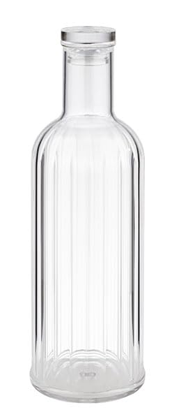 APS Stripes 10748 Bottle with Silicone Seal Diameter 9 x 28.5 cm 1 Litre Transparent