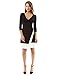 PattyBoutik Women's V Neck 3/4 Sleeve A-Line Wrap Dress