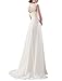 Erosebridal 2019 New Sleeveless Lace Chiffon Wedding Dress Bridal Gown Size 6 White