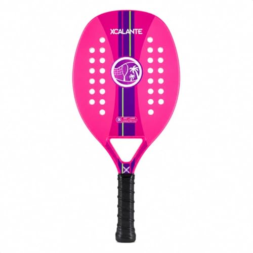 Raquete Para Beach Tennis Profissional Em Fibra Carbono Com Capa Protetora
