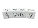 Baby Milestone Blocks 3 Piece Premium Solid Wood Age Block Set Perfect Baby Shower Gift Keepsake for Photo Sharing Pregnancy Baby Newborn Toddler Weekly Monthly Yearly Age Boys Girls Photo Props