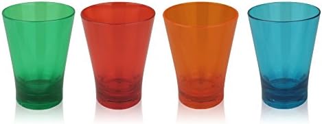 Premium Restaurant Cups – Classic Party Drinkware for Mixed Drinks and Alcohol – Unbreakable Plastic (Multi-Color)
