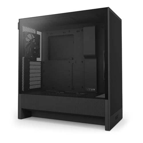 H5 Flow - Carcasa compacta ATX Mid-Tower para PC Gaming - Alto Flujo de Aire - 2 Ventiladores de 120 mm incluidos - Soporte de radiador Frontal de 360 mm y Superior de 240 mm - Negro